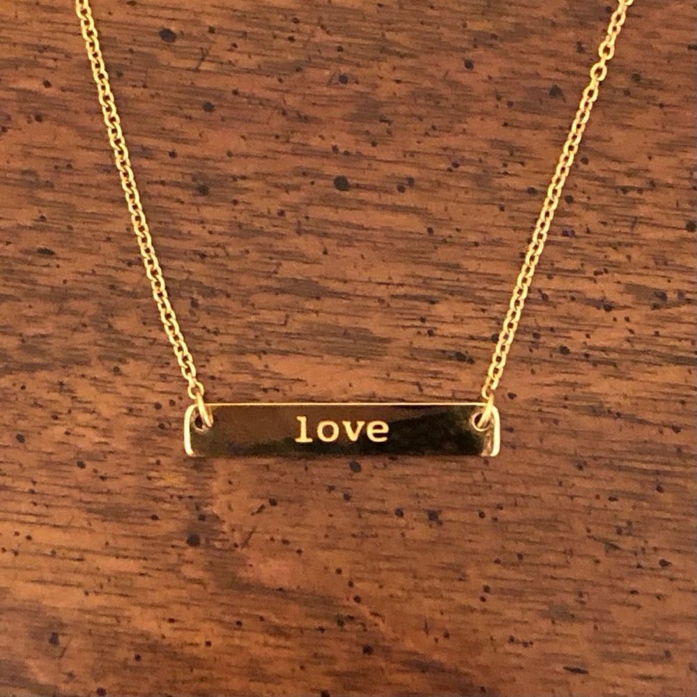 FabFitFun X Jook and Nona | Love Tag Necklace | 18” Length